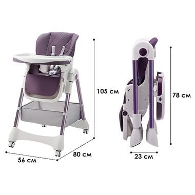 Дитячий стільчик для годування складаний Bestbaby BS-806 Purple фото №8