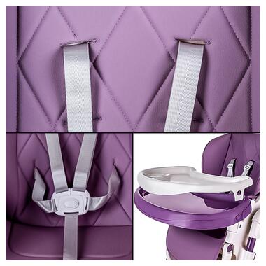 Дитячий стільчик для годування складаний Bestbaby BS-806 Purple фото №4
