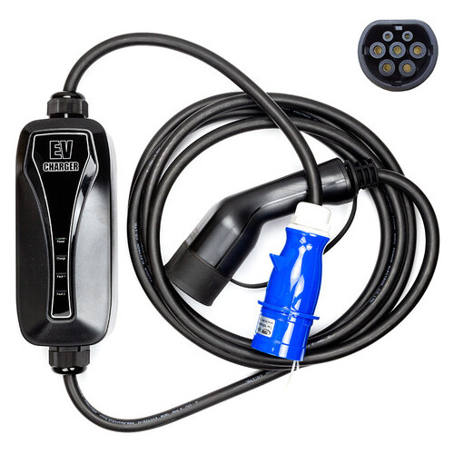 Зарядное устройство HiSmart для электромобилей Type 2-CEE 6-32A 7.2кВт 1 фазный 5м фото №1
