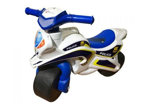 Мотоцикл-каталка Doloni Поліція (біло-синій) (0138/510) фото №1