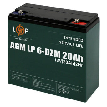 Тяговий свинцево-кислотний акумулятор LP 6-DZM-20 Ah (LP5438) фото №1