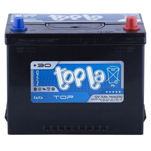 Автомобільний акумулятор Topla 75 Ah/12V Top/Energy Japan Euro (0) 57529 (118875) фото №1
