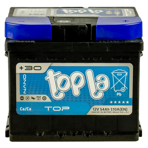 Автомобільний акумулятор Topla 54 Ah/12V TOP Euro (0) (118 654) фото №1