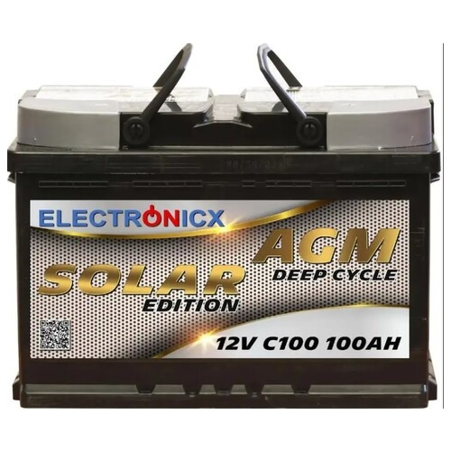 Автомобільний акумулятор Electronicx Solar Edition Deep Cycle100Ah 12VAGM фото №2