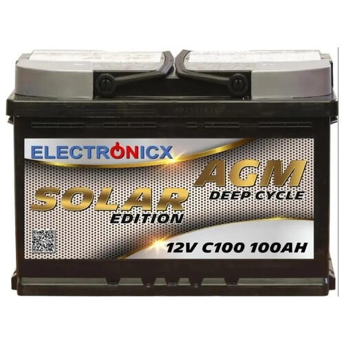 Автомобільний акумулятор Electronicx Solar Edition Deep Cycle100Ah 12VAGM фото №1