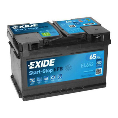 Автомобільний акумулятор EXIDE START-STOP EFB 65A (EL652) фото №1