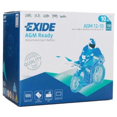 Аккумулятор автомобильный EXIDE Ready AGM 10Ah (+/-) (150EN) (AGM12-10) фото №2