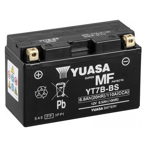 Мотоакумулятор Yuasa 6.5 Ah/12V MF VRLA Battery AGM (YT7B-BS) фото №1