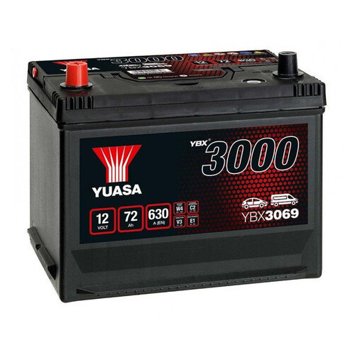 Автомобільний акумулятор Yuasa 12V 72Ah SMF Battery Japan YBX3069 фото №1