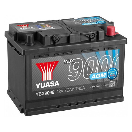 Автомобільний акумулятор Yuasa 12V 70Ah AGM Start Stop Plus Battery (YBX9096) фото №1