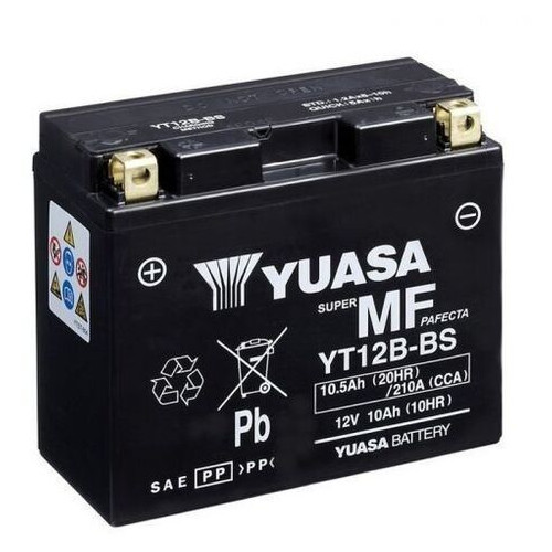 Мото акумулятор YUASA YT12B-BS 10 Аh, 215 А, (/-), 150х69х130 мм фото №1