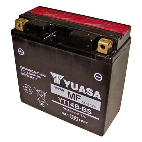 Мото акумулятор Yuasa 12V 12,6Ah MF VRLA Battery YT14B-BS фото №1