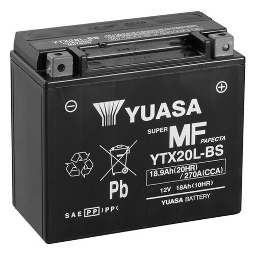 Мото акумулятор Yuasa 12V 18.9Ah MF VRLA Battery YTX20L-BS фото №1