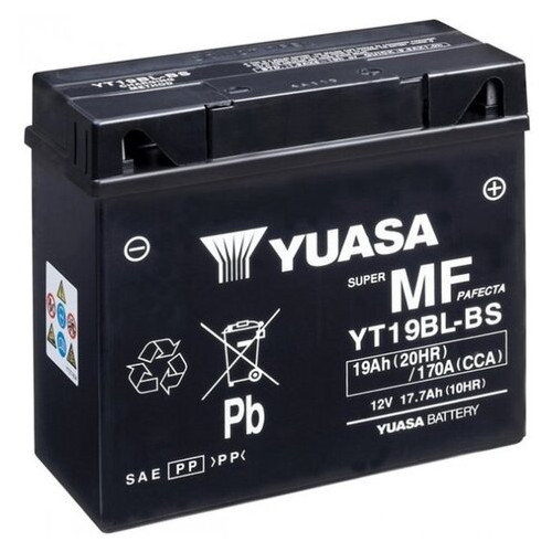 Мото акумулятор Yuasa 12V 19Ah MF VRLA Battery YT19BL-BS (зарядний) (YT19BL-BS) фото №1