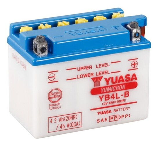 Мото акумулятор Yuasa 12V 4.2Ah YuMicron Battery YB4L-B (сузазаряджений) фото №1