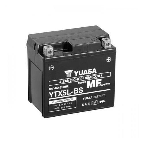 Мото акумулятор Yuasa 12V 4Ah MF VRLA Battery AGM YTX5L-BS фото №1