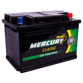 Акумулятор автомобільний MERCURY battery CLASSIC Plus 75Ah (P47296) фото №1