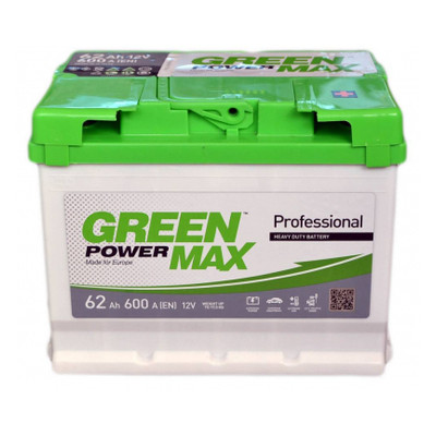 Акумулятор автомобільний Green Power MAX 62Аh (000022373) фото №1