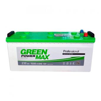 Акумулятор автомобільний GREEN POWER MAX 230Ah бокова( /-) (1500EN) (22376) фото №1