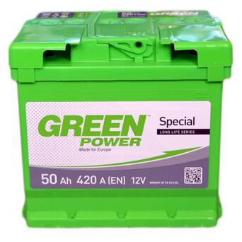 Акумулятор автомобільний GREEN POWER Standart 50Ah ( /-) (420EN) (22354) фото №1