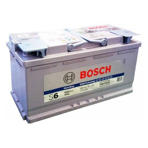 Автомобільний акумулятор Bosch S6013 95Ah-12V R EN850 фото №1
