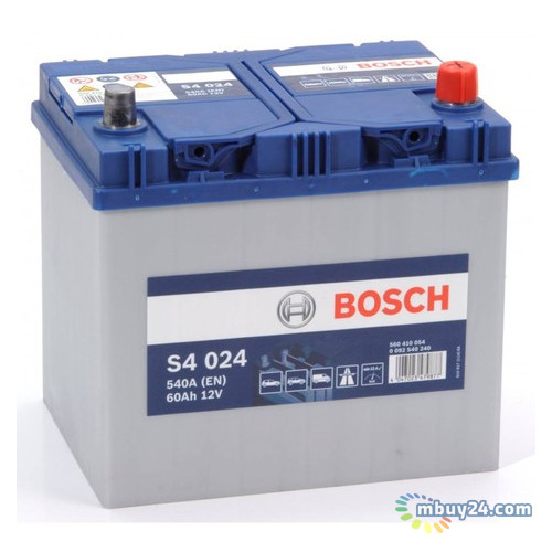 Автомобільний акумулятор Bosch 0092S40240 S4 Asia Silver 60 А*год -/ 540A фото №1