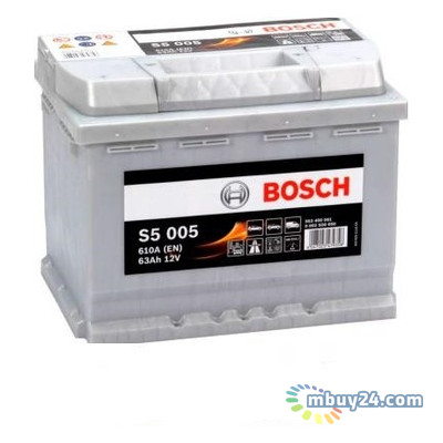 Автомобільний акумулятор Bosch 0092S50050 S5 Silver 63 А*год -/ 610A фото №1