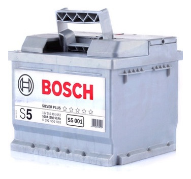 Автомобільний акумулятор Bosch S5 Silver Plus S5001 12v R EN520 52Ah фото №1