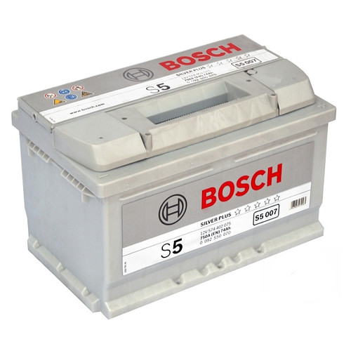 Автомобільний акумулятор Bosch S5 Silver Plus S5007 12v R EN750 74Ah фото №1