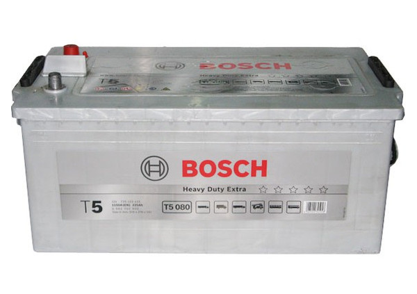 Акумулятор автомобільний Bosch T5 HDE T5080 12v L EN1150 225Ah фото №1