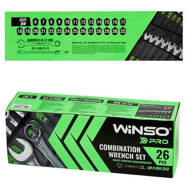Набір ключів Winso PRO комбіновані CR-V 26шт 6-32мм (900126) фото №5