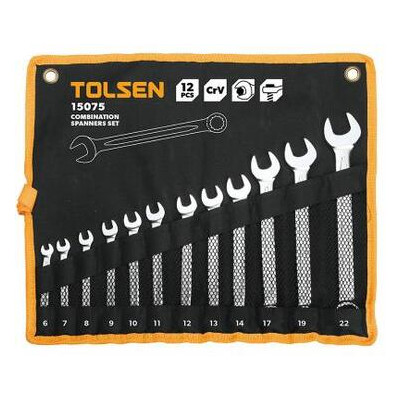 Набір інструментів Tolsen ключів комбінованих в чохлі 12 шт (15075) фото №1