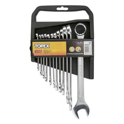 Набір інструментів Topex ключів комбінованих 6-22 мм, 12 шт. (35D375) фото №1
