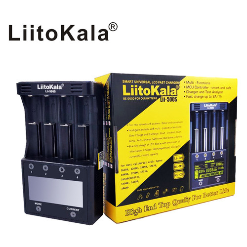 Універсальний зарядний пристрій Liitokala Lii-500s 4 канали Ni-Mh/Li-ion 220V/12V Powerbank Test LCD Box фото №2