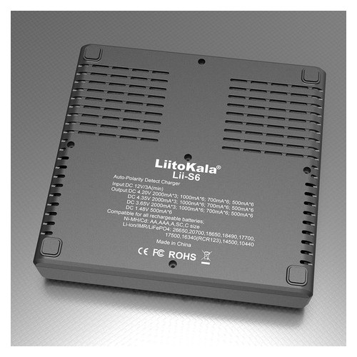 Універсальний зарядний пристрій Liitokala Lii-S6 6 каналів Ni-Mh/Li-ion/LiFePo4 USB LCD Box фото №6