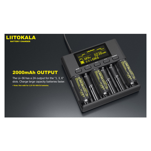 Універсальний зарядний пристрій Liitokala Lii-S6 6 каналів Ni-Mh/Li-ion/LiFePo4 USB LCD Box фото №9