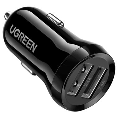 Автомобільний зарядний пристрій UGREEN ED018 24W 2xUSB Car Charger (чорний) фото №1