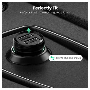 Автомобільний зарядний пристрій UGREEN ED018 24W 2xUSB Car Charger (чорний) фото №4