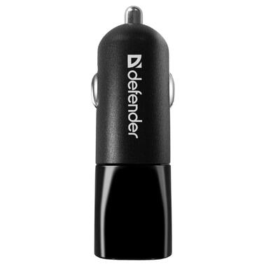 Зарядний пристрій 2xUSB 12W 2.1A ECA-24 чорний Defender (83824) фото №1