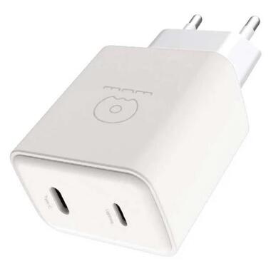 Зарядное устройство WUW-C189 PD 20W Charger USB C + USB C белый (C189) фото №1