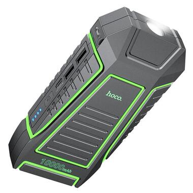 Пускозарядний пристрій (бустер) для авто HOCO QS1 Spring Car emergency start-up power bank 600A (10000mAh) чорний фото №2