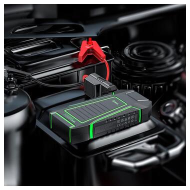 Пускозарядний пристрій (бустер) для авто HOCO QS1 Spring Car emergency start-up power bank 600A (10000mAh) чорний фото №8
