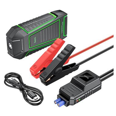 Пускозарядний пристрій (бустер) для авто HOCO QS1 Spring Car emergency start-up power bank 600A (10000mAh) чорний фото №6