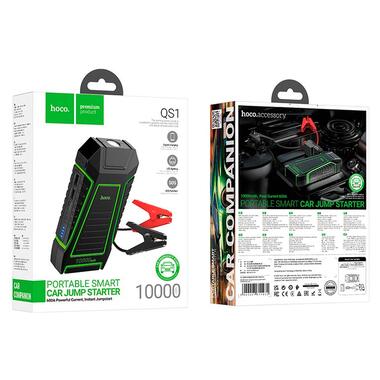 Пускозарядний пристрій (бустер) для авто HOCO QS1 Spring Car emergency start-up power bank 600A (10000mAh) чорний фото №9
