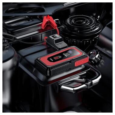 Автомобильное пуско-зарядное устройство HOCO QS3 Victory car emergency starter power bank (10000mAh) Black (6942007635530) фото №7