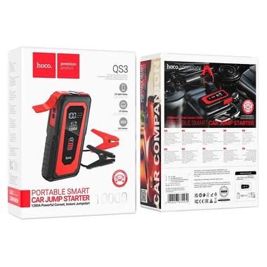 Автомобильное пуско-зарядное устройство HOCO QS3 Victory car emergency starter power bank (10000mAh) Black (6942007635530) фото №2