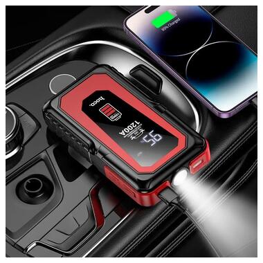 Автомобильное пуско-зарядное устройство HOCO QS3 Victory car emergency starter power bank (10000mAh) Black (6942007635530) фото №8