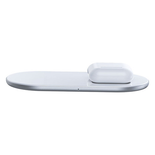 Бездротове ЗУ Baseus Simple 2in1 Wireless Charger Pro Edition For iP AirPods Pro White WXJK-C02 фото №3