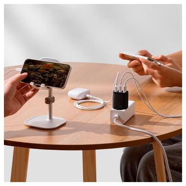 Адаптер сетевой Baseus Compact Charger 3U 17W EU |3USB QC 3.4A| (CCXJ020102) черный фото №12