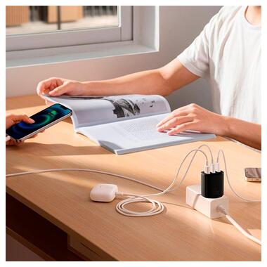 Адаптер сетевой Baseus Compact Charger 3U 17W EU |3USB QC 3.4A| (CCXJ020102) черный фото №13